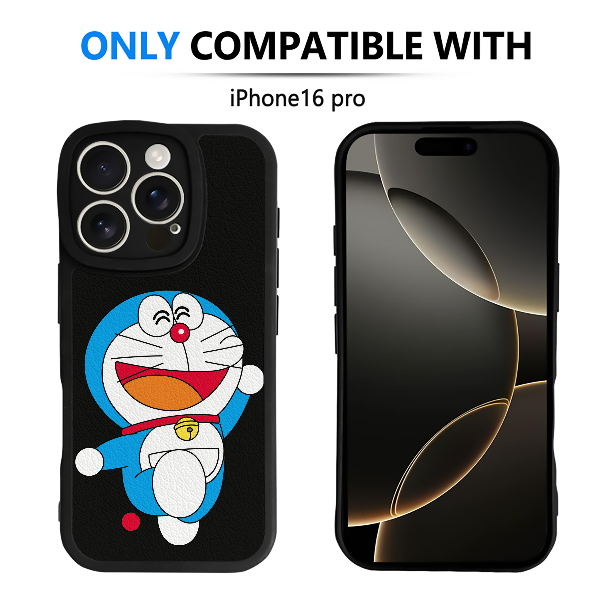 （画像用） ドラえもん Doraemon 【iPhone 16シリーズ対応】シリコンスマホケース（レザー調） 材質：シリコン